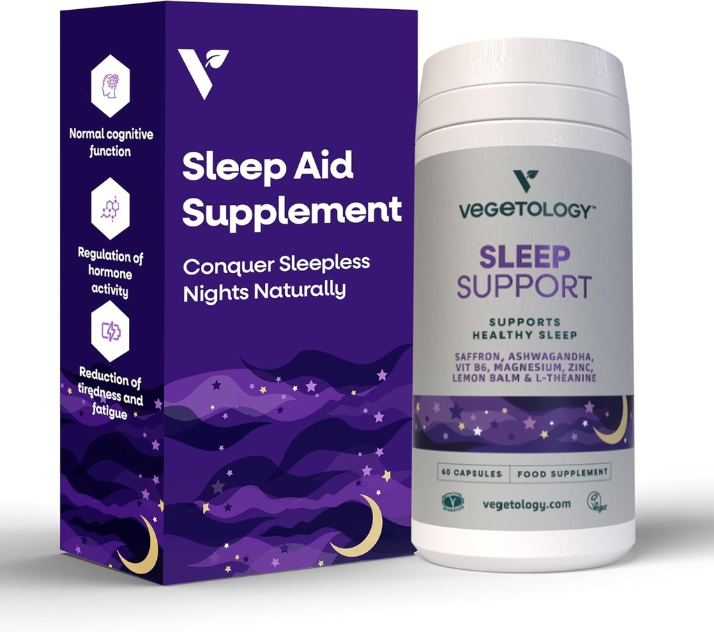 Apoyo al sueño Suplementos veganos (60 cápsulas) — Suplementos del sueño profundo para adultos y niños — Suplemento de alimentos calma del sueño — Ayuda al sueño saludable — Suplementos para ayudar al sueño