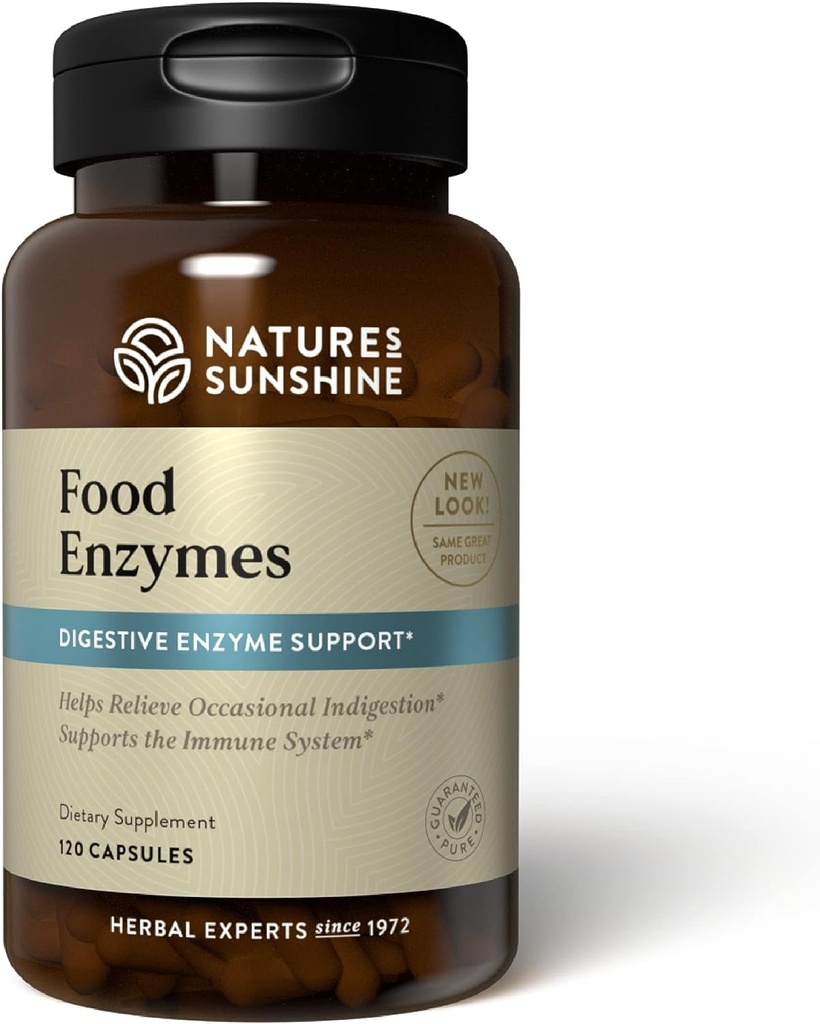 Sunshine Food Enzymes - Apoyo Digestivo con Prebióticos y Probióticos para Gut Health - Suplemento Digestivo de Enzyme para la Salud Digestiva y Alivio de la Indigestión Ocasional