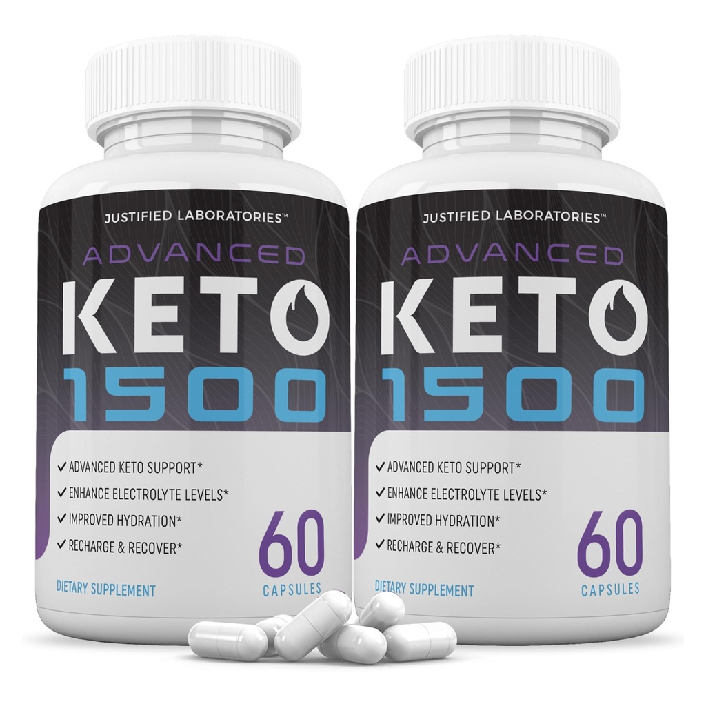 Laboratorios Justificados (2 Pack Advanced Keto 1500 Keto Píldoras 1275MG Nuevas &amp; Mejoradas Fórmula Contiene Vinagre de manzana Vinagre Virgen Extra Aceite de Oliva Powder Green Tea Leaf 120 Cápsulas