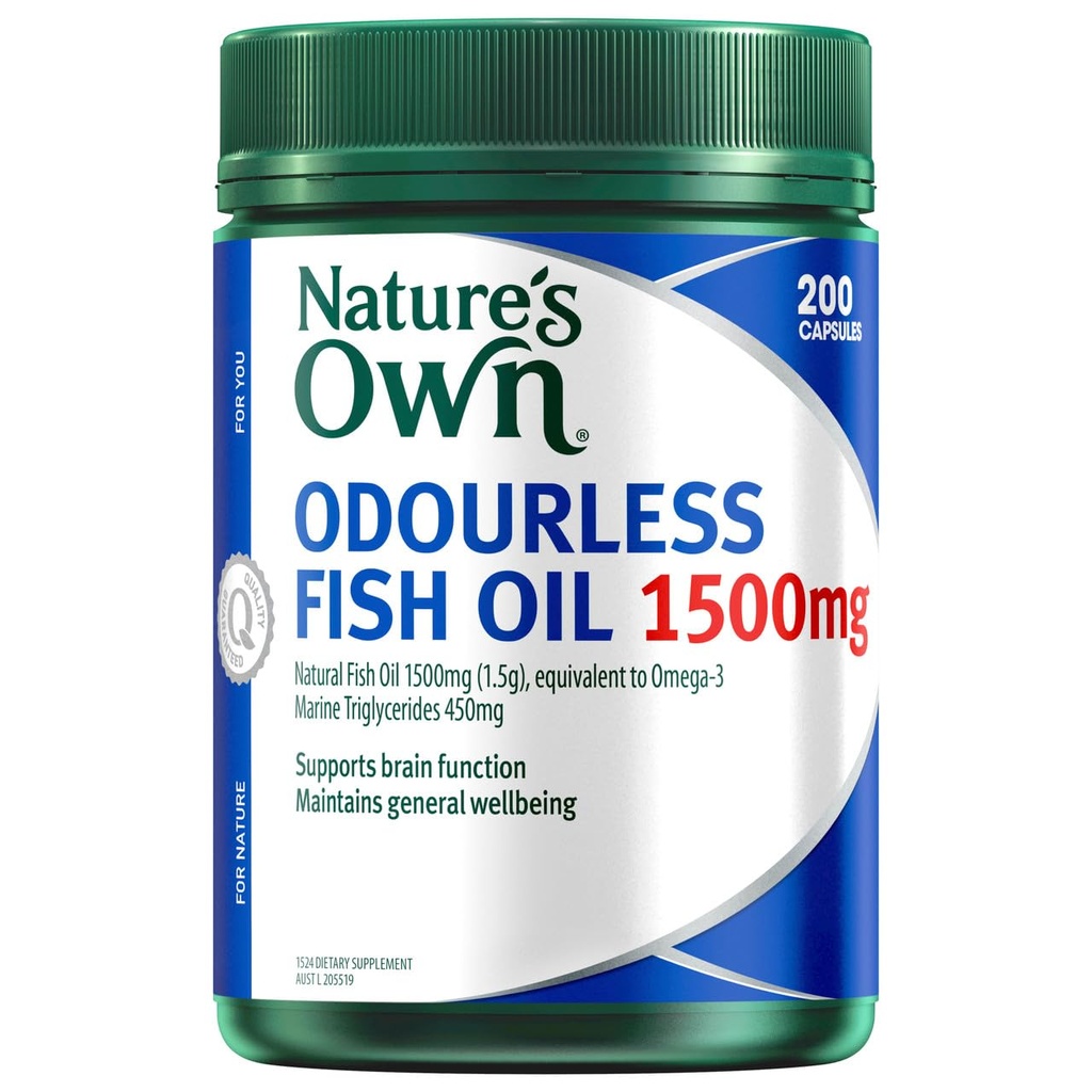 La propia omega 3 alta fuerza aceite de pescado sin olor 1500 MG X 200 cápsulas