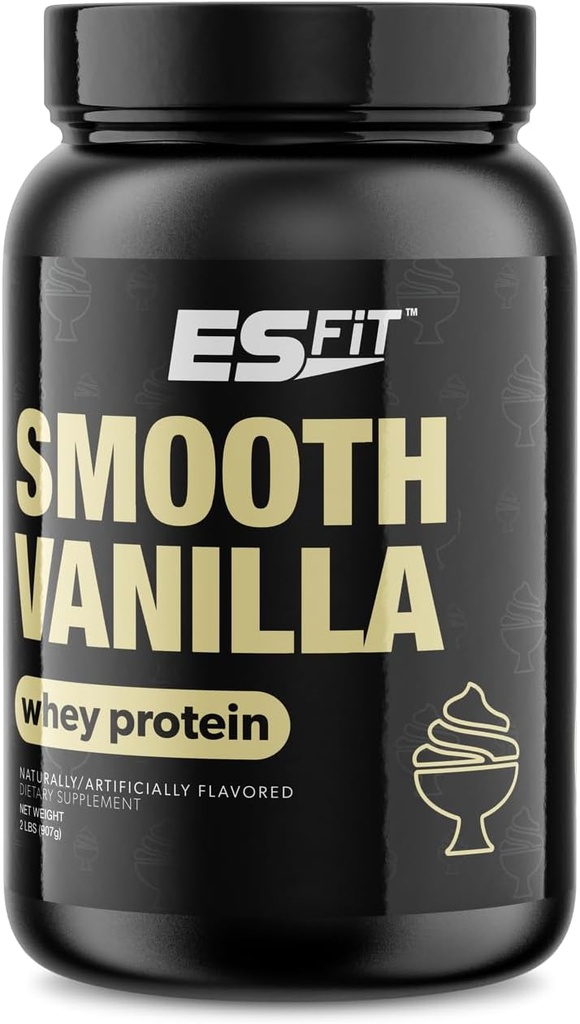 Whey Protein Powder- Post Workout Whey Protein Isolate for Muscle Recovery, Non-GMO, Superior Taste, BCAAs, Tested and Certified, Smooth Vanilla, 2 libras