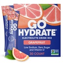 GoHydrate Low Sodium Electrolytes Powder Packets Sugar Gratis - Instant Hydration Daily Drink Mix - Zero Sugar Water Flavor Packet Singles with Vitamin D - (Grapefruit, 30 Packs)