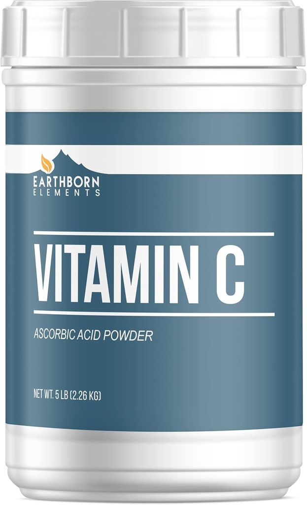 Elementos tercos Vitamina C Polvo 5 lb, ácido ascórbico, Suplemento dietético