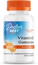 Mejor médico, vitamina C Gummies 250mg por Serving Great Tasting Immune Brain Eyes Heart Circulation Antioxidant Support Natural Pectin Vegan Gluten Free CT, Fruit, 120 Con