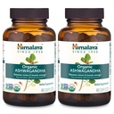 Himalaya Organic Ashwagandha, 120 Day Supply, Herbal Supplement for Stress Relief, Energy Support, Occasional Sleeplessness, USDA Organic, Non-GMO, Vegan, Gluten Free, 670 mg, 60 cápsulas, 2 Pack