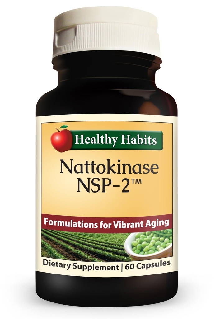 Habits saludables Nattokinase NSP2 High Potency Cardiovascular Health Supplement 60 Count