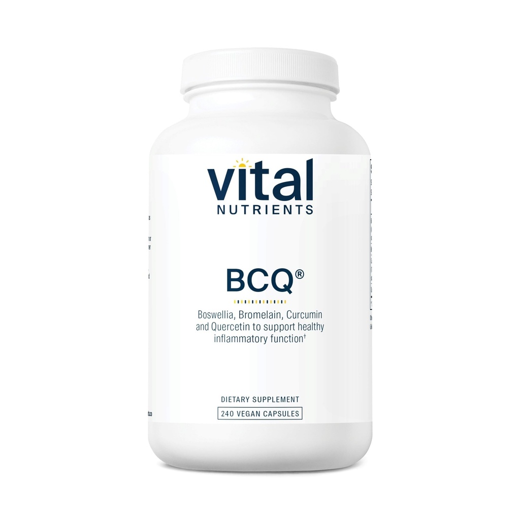 Vital Nutrients BCQ ANTE Vegan Boswellia, Bromelain, Curcumin " Quercetin Supplement ¦ Joint Support Supplement  Support Sinus " Digestive Health TEN Gluten, Dairy, Soy Free ← 240 Capsules