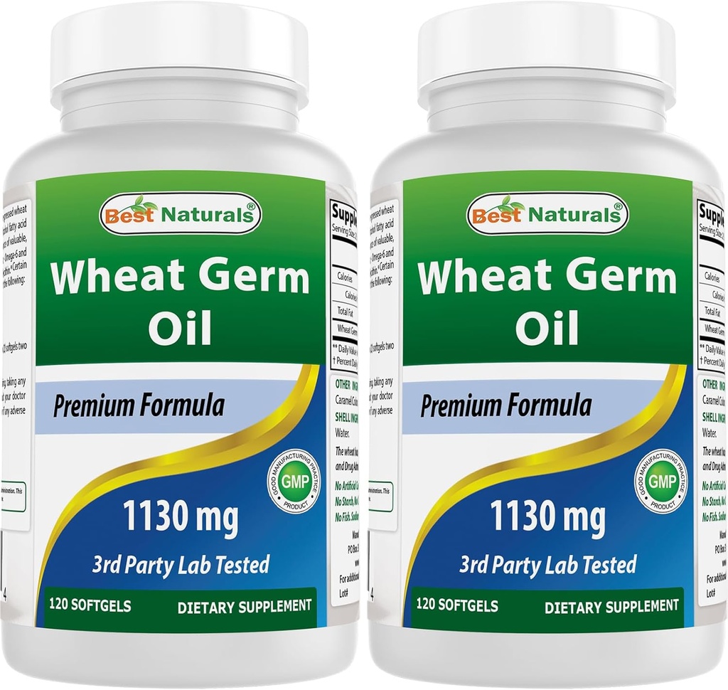 Mejores Naturales Aceite de Germ de Trigo 1130 mg 120 Softgels (Pack de 2)