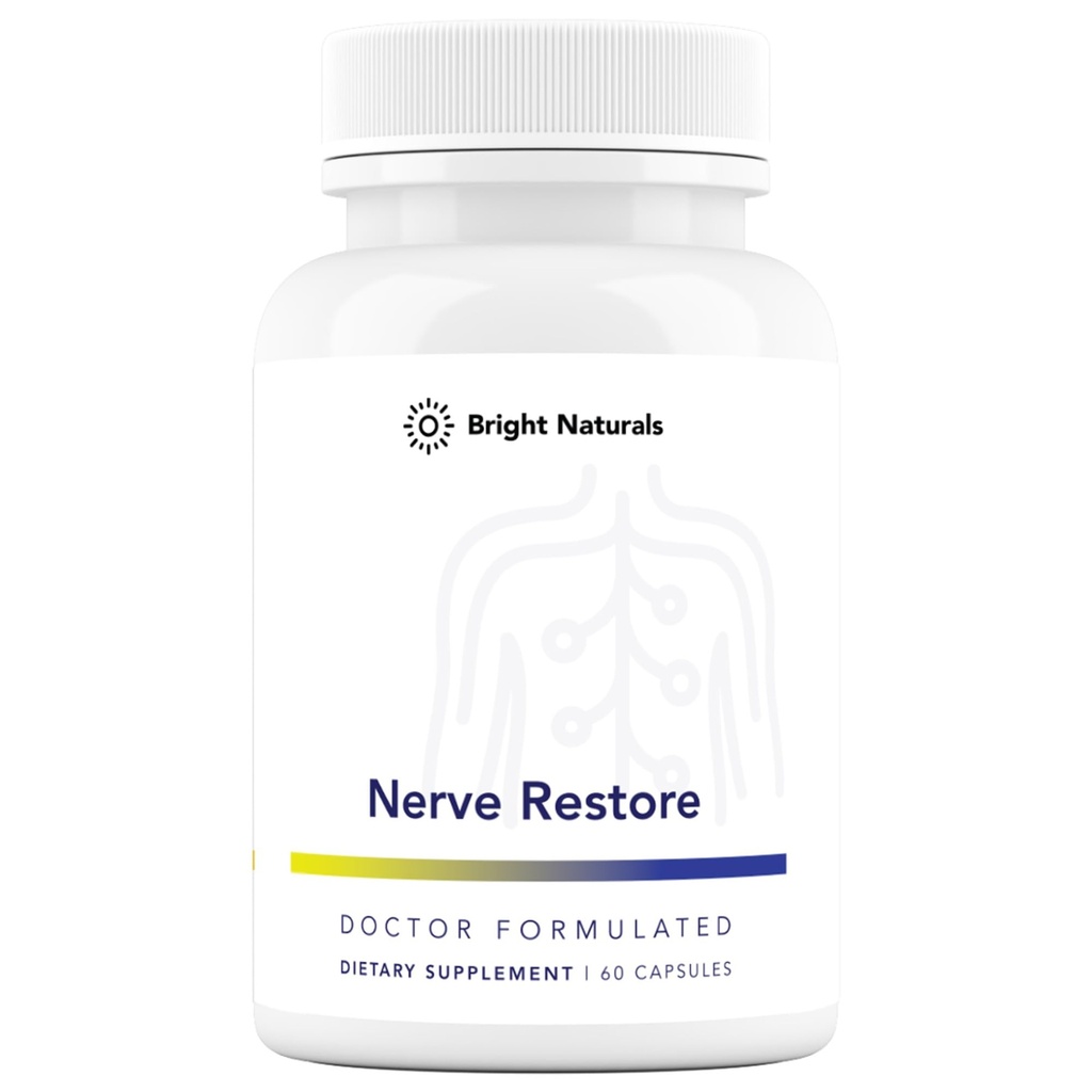 Nerve Restore - Suplemento de soporte de Nerve - Incluye Pea, White Willow y B-Vitamin Nerve Complejo de soporte para el soporte avanzado de salud de Nerve - Hecho en EE.UU., 60 cápsulas