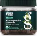 Gaia Herbs Organic Ashwagandha Gummies, Stress Support, Cinnamon, Ginger, Gluten Free, Vegan, 81 Conde