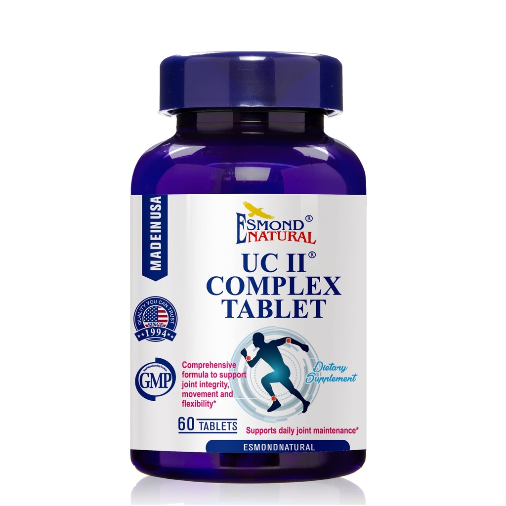 Complejo UC II (Formulación amplia para apoyar la integridad conjunta, el movimiento y la flexibilidad), GMP, certificado de producto natural, hecho en EE.UU. - 60 tablas