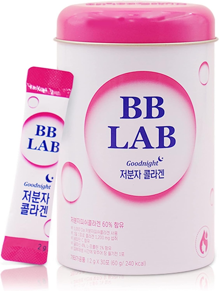 SOUND OF SEOUL BB LAB Goodnight Collagen, Low Molecular Collagen, for Skin &amp; Bone Health, Made in Korea, 30 Packets (60g)