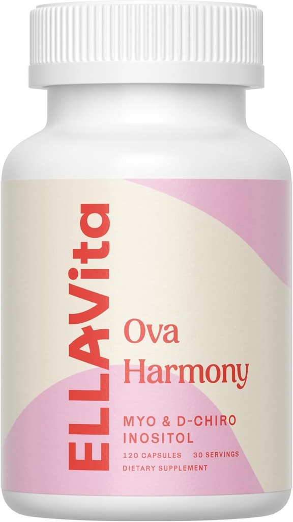 OVA Harmony - Myo & D Chiro Inositol Capsule - 40:1 Ratio - Función Ovárica Soporte - Saldo hormonal - 120 Inositol Suplemento cápsulas