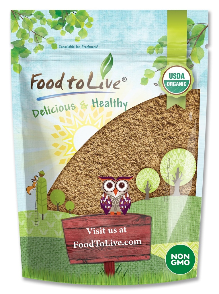 Comida para vivir - Camu ecológico Camu Powder, 4 onzas - Non-GMO, Kosher, Raw, Vegan Superfood, Bulk, No-Irradiated, Puro, Grande para hornear y beber