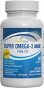 Super Omega-3 Max Fish Oil TENIDO 2400 mg Omega 3 TENIDO High Potency with EPA and DHA TEN Lemon Flavor ANTE 30 Servings