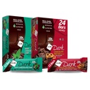 NuGo Dark Variety - Chocolate Pretzel 12 Bares &amp; Mint Chocolate Chip 12 Bares, 12-13g Protein, Vegan, Gluten Free, Non-GMO, Kosher Pareve, 24 Condes