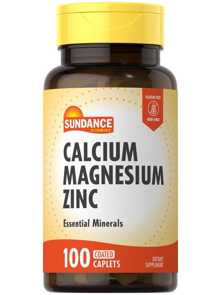 Sundance Calcium Magnesium Zinc ← 100 Caplets ← Suplemento Mineral Esencial