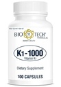 K1-1000 (Vitamin K1) 100 cápsulas - 3 Pack - Bio-Tech Pharmacal