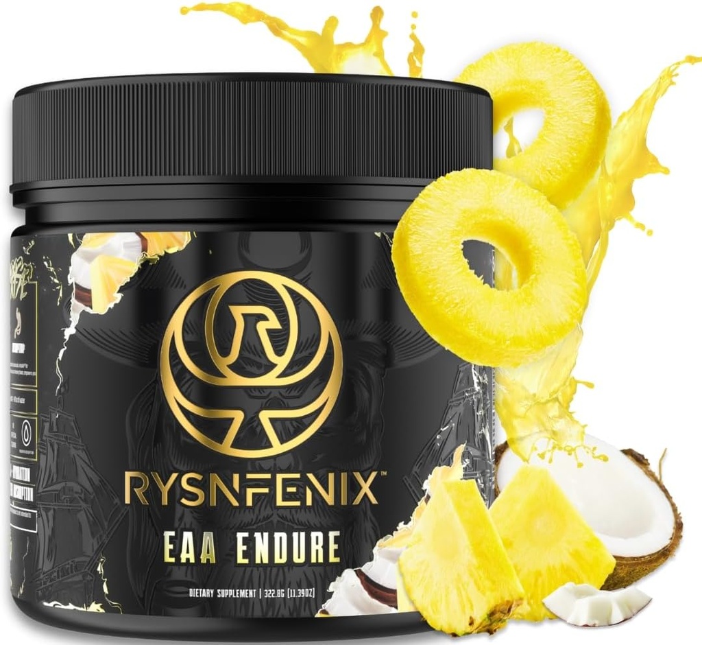 EAA Endure - 11g EAA + BCAA con Astragin " Black Pepper Extract for Enhanced Amino Acid Absorption " Aquamin Electrolytes for Hydration ← 25 Servings (Pina Colada)