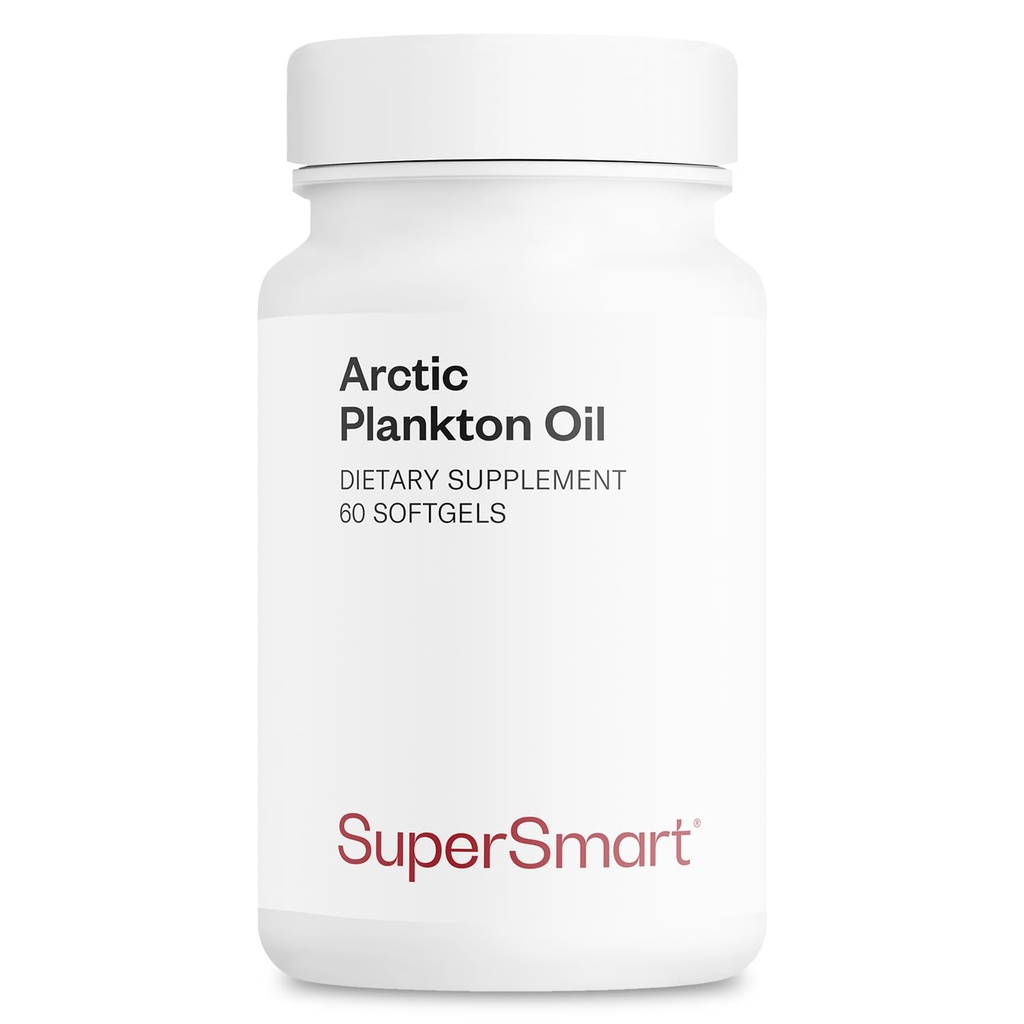 Supersmart - Aceite de Plancton Ártico 1000mg por día (Patented) - Mayor Nutrición que el pescado y el aceite de Krill - con ácidos grasos Omega-3, EPA, DHA &amp; SDA  No Gluten Gratis - 60 Softgels