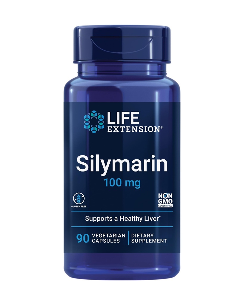 Extensión de la vida Silymarin – Extracto de esteto de leche – Apoya la salud del hígado – libre de gluten, no GMO, vegetariano – 90 cápsulas