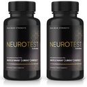 (2 Pack) Cápsulas NeuroTest - Suplemento dietético NeuroTest para Hombres, Fórmula diaria NeuroTest para el bienestar general y el rendimiento del pico, Píldoras avanzadas de fórmula, exámenes neurológicos (120 cápsulas)