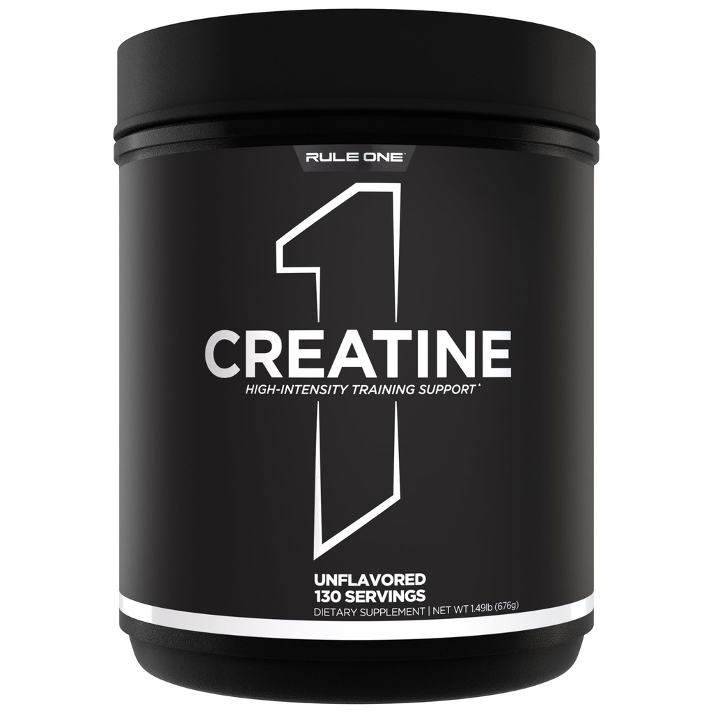 Regla 1 Polvo de crema – Monohidrato de crema micronizada pura para el ejercicio de alta intensidad y apoyo de masa corporal magra, saboreado y desarmado (130 Servimientos, Desarmados)
