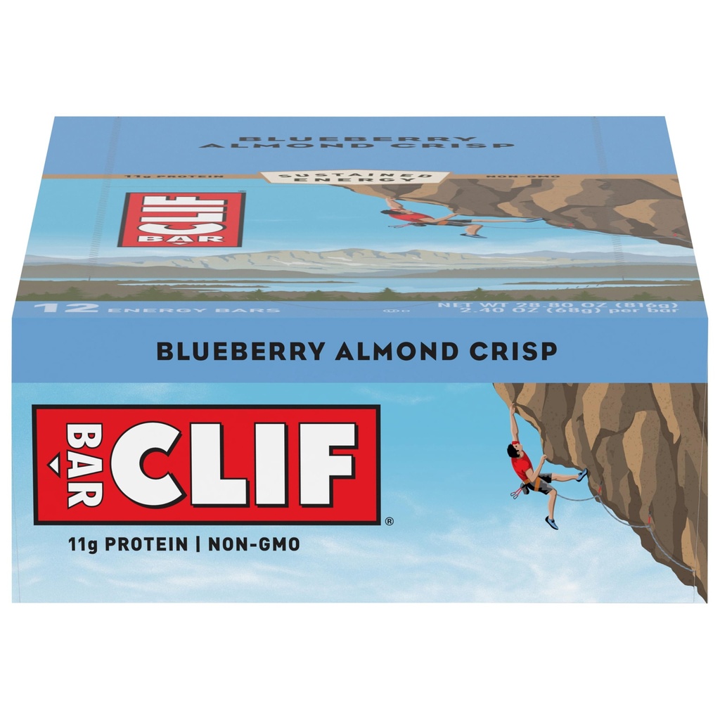 CLIF BARS - Bares de Energía - Blueberry Crisp - (2.4 Ounce Protein Bares, 12 Cuenta)