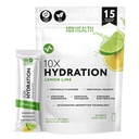 10X Salud Hidratación Packets Lime Electrolyte Drink Mix Liquid 15 Stickpacks with Magnesium Citrate, Sodium & Potassium - Natural Flavored Electrolyte
