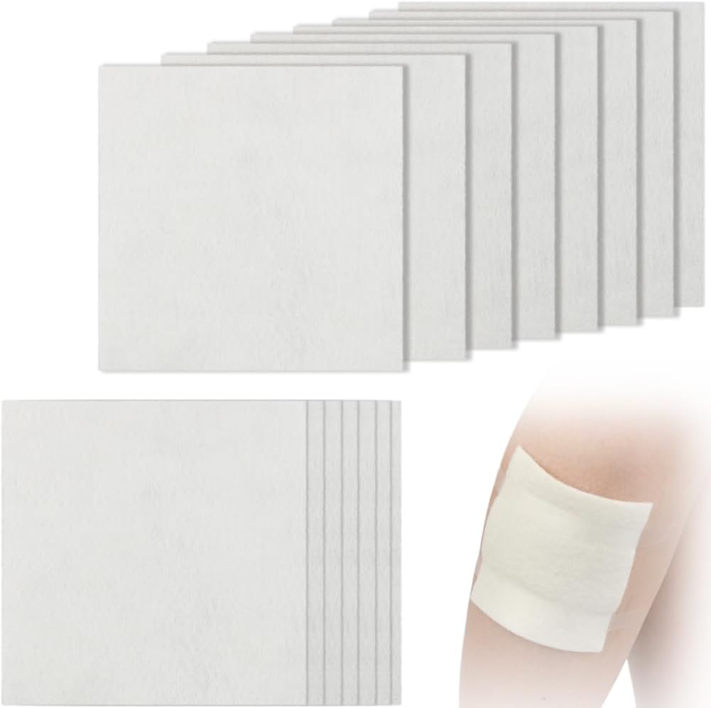 4"x4" Calcium Alginate Wound Dressing for Pressure Ulcer Bed Sore Leg Sore Diabetic Foot Ulcer Burns Skin Tears Faster Wound Care with Non-Adhesive Highly Absorbent Pad (Pack of 10)