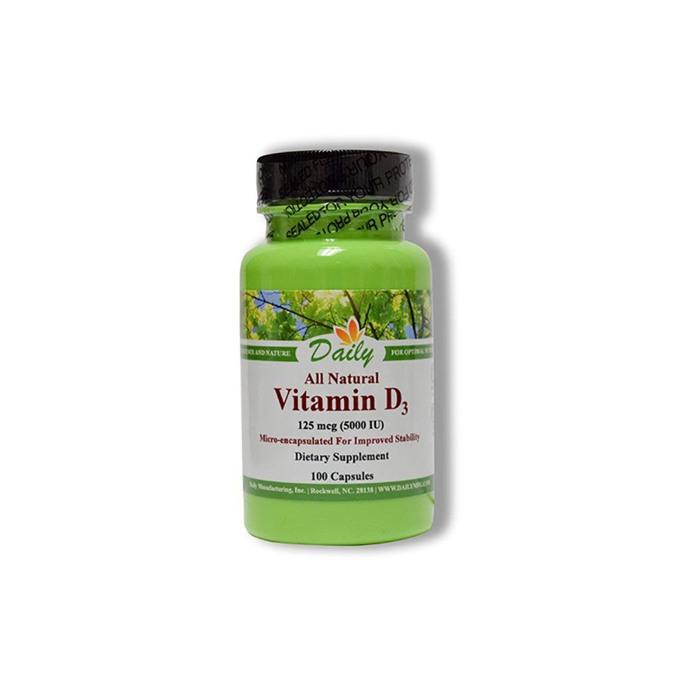 Fabricación diaria Vitamina D3 5000 UI (125 mcg)