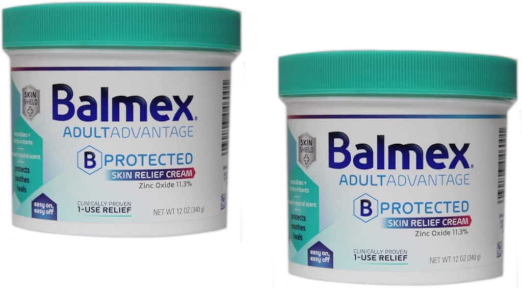 Balmex Adult Care Rash Cream, 12oz, (Pack of 2)