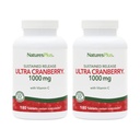 NaturesPlus Ultra Cranberry 1000-180 Tablas de liberación sostenidas, Pack of 2 - Apoya un Tract urinario saludable - No GMO, Vegetariano, Gluten Gratis - 180 Total Servings