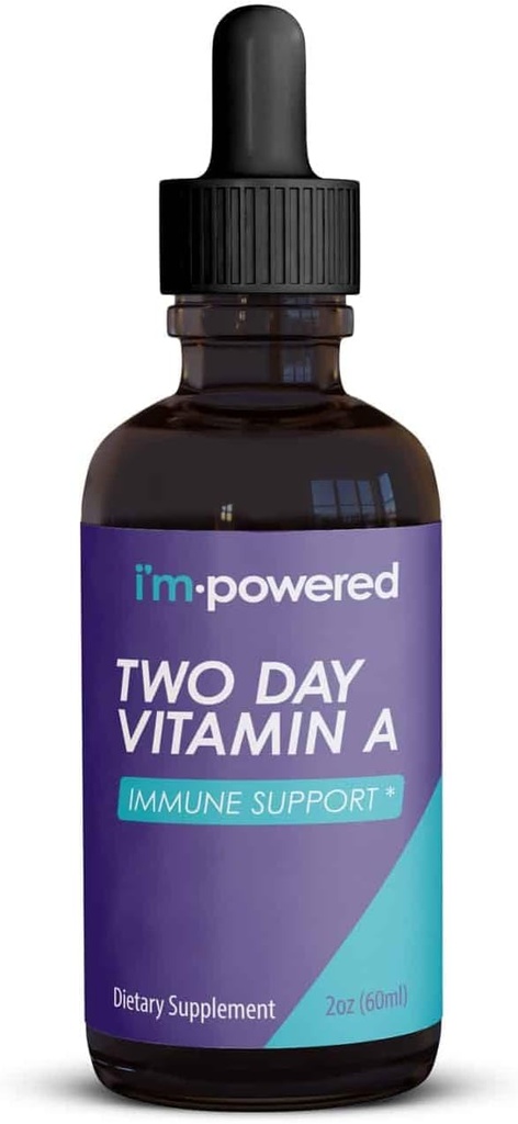 Estoy alimentado de dos días de vitamina A - 2 oz de vitamina natural A disminuye 400.000 UI por servicio (3 ml), soporta la salud inmune