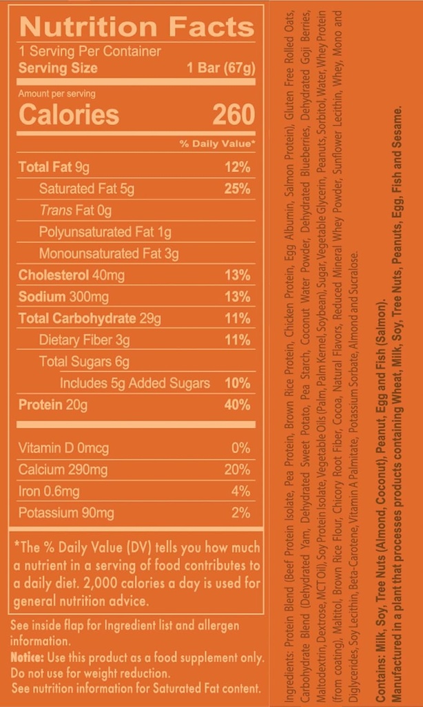 REDCON1 MRE Bar, Crunchy Peanut Butter Cup, 20g Whole Food Protein Bar con MCT Oil - Easy to Digest, Delicious Meal Replacement Bar - En cualquier momento Protein Snack, Post o Pre Workout Bares (4 Bares)