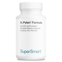Supersmart H. Pylori Fórmula 20 Billion CFU por día (High Potency) - Pylopass Patented Probiotic Lactobacillus Reuteri DSM 17648 Suplemento Silencioso No Gluten Libre - 60 cápsulas vegetarianas