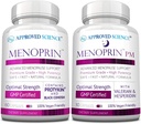 Menoprin de la Ciencia Aprobada - Soporte de la menoprina - Protykin, Black Cohosh - 1 Bottle Menoprin Day + 1 Bottle Menoprin PM - Vegan