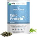 Sprout Living Plant Based Protein & Superfoods Powder, Original, Unflavored ¦ Orgánica Protein Powder, Vegan, Non Dairy, Non-GMO, Gluten Free, Sugar Free, Perfect Keto Drink Mix (2 lb)