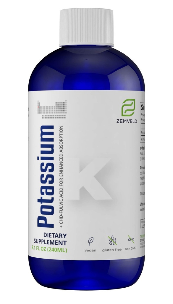 Liquid Ionic Potassium Citrate Suplemento ← Potassium Electrolyte TENIDO Apoyo Saludable Corazón TENIDO Saludable Gut pH Balance TENIDO Apoyo Muscle Health TEN 8oz, 48 Day Supply