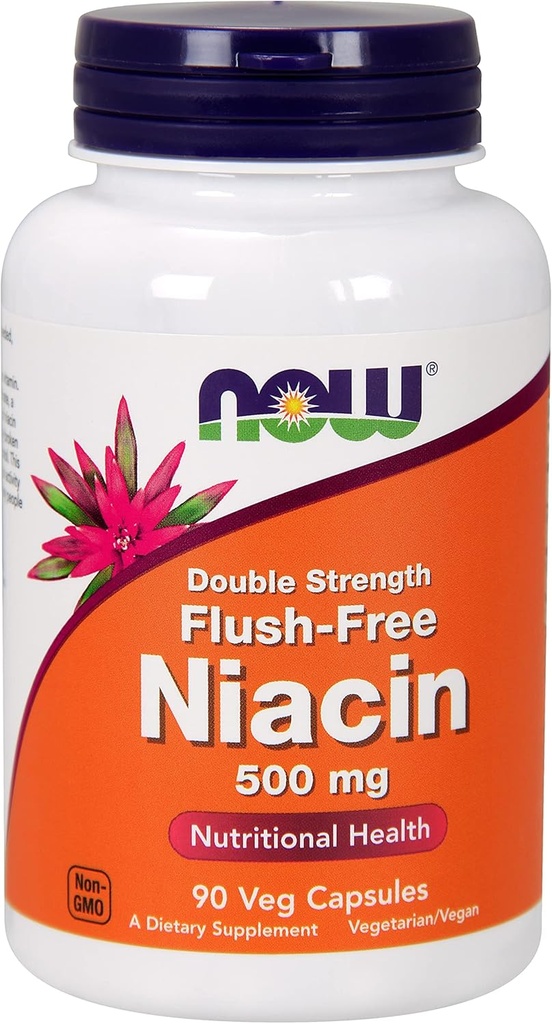 Ahora Alimentos Flush Free Niacin Doble Fuerza 640mg, 90 vcaps (Pack of 2)