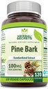 Herbal Secrets Pine Bark Extract Suplemento TENIDO 100 Mg per Serving TEN 120 Veggie Capsules ← No-GMO ANTE Gluten-Free TEN Made in USA