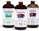 LiQUIDHEALTH Muscles, Bones, & Joints Liquid Vitamin Bundle with Daily Multi Mineral, Optimum Joint Liquid Glucosamine, and Calcium &amp; Magnesium Supplements - Bone & Joint Health, Vegan, Non-GMO