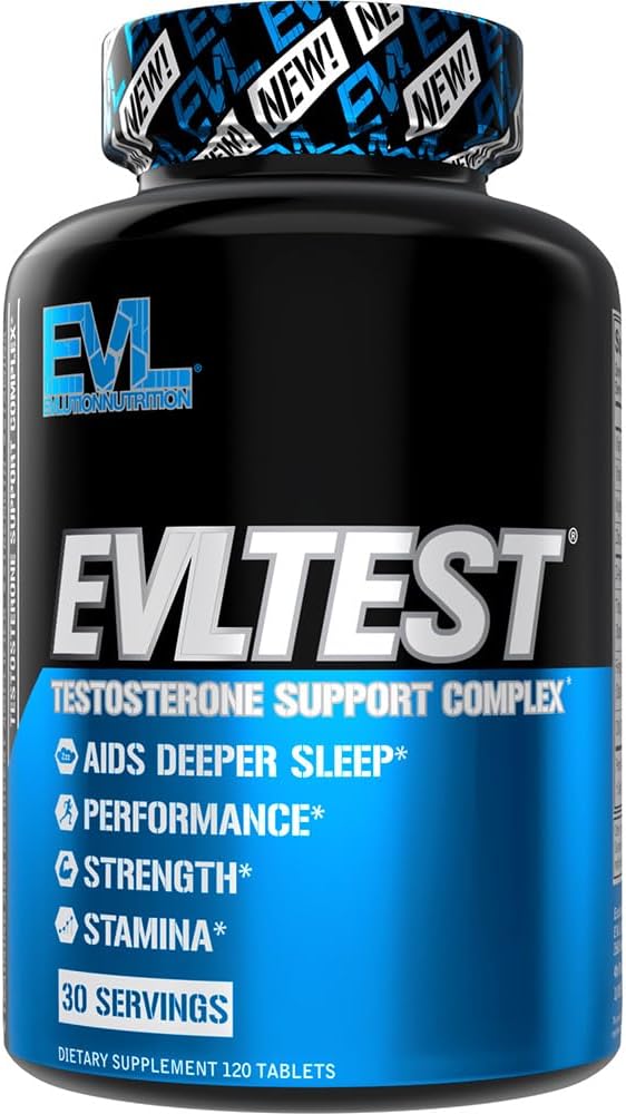 EVL Booster de testosterona completa para hombres - Post Workout Recuperación suplemento de testosterona con DIM Plus D Aspartic Ácido y Tribulus - Bloqueador de Estrógeno EVLTest para Hombres