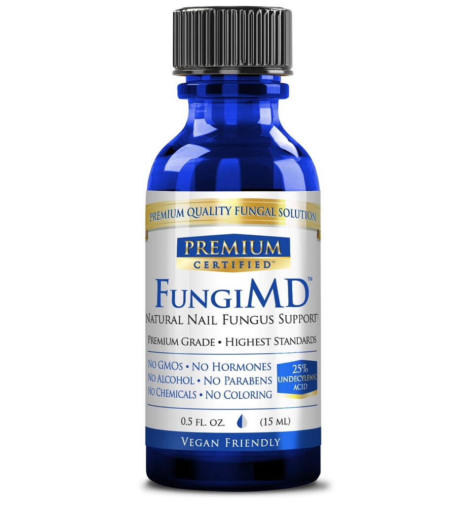 FungiMD - Soporte de uñas - Ácido no decilénico 25% y aceite de árbol de té - Ingredientes naturales para calmar los síntomas profundos rotos - .5 Fl. Oz - Tercera Parte testado, hecho en los EE.UU.