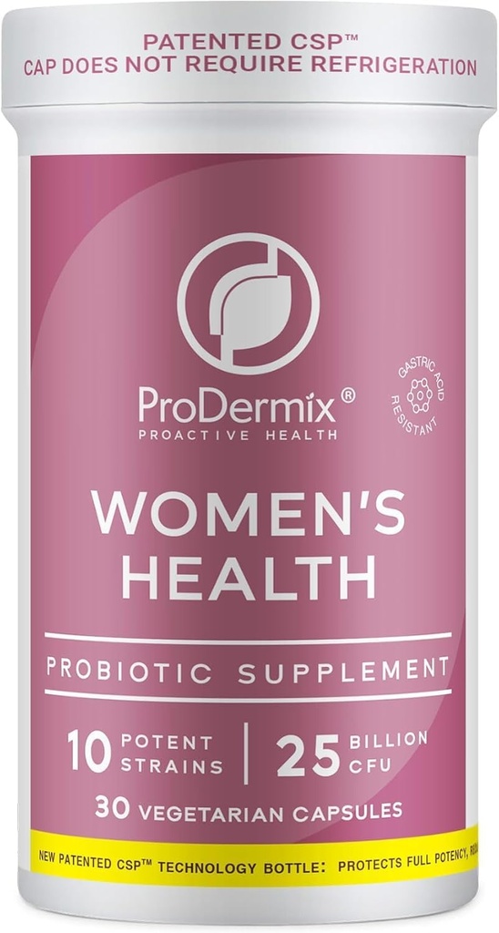 Probióticos para Mujeres, Probiótico Vaginal, Promueve Equilibrio de PH, Salud UT, 25 Billones CFU, Una vez Suplemento Mujeres Diarios, Kosher, 30 cápsulas (30 cápsulas)