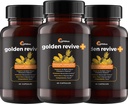 UpWellness Golden Revive + Joint Support Suplemento Destacando Turmeric con Black Pepper, Quercetin y Magnesium- Turmeric Boswellia Suplemento - 6 Active Ingredients - 60 cápsulas, 3 Pack