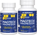 Estacas naturales Magtech Magnesium Valor Bundle - 3 Formas de Magnesio - Destacando Magtein L-Threonate - Apoyos Relajación y Salud Cerebro* - 270 cápsulas totales