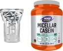 AHORA Sports Nutrition, Whey Protein Isolate, 25 g con BCAAs, Unflavored Powder, 10 libras &amp; Sports Nutrition, Micellar Casein 19 g, Slow Release, Unflavored Powder, 1.8 libras