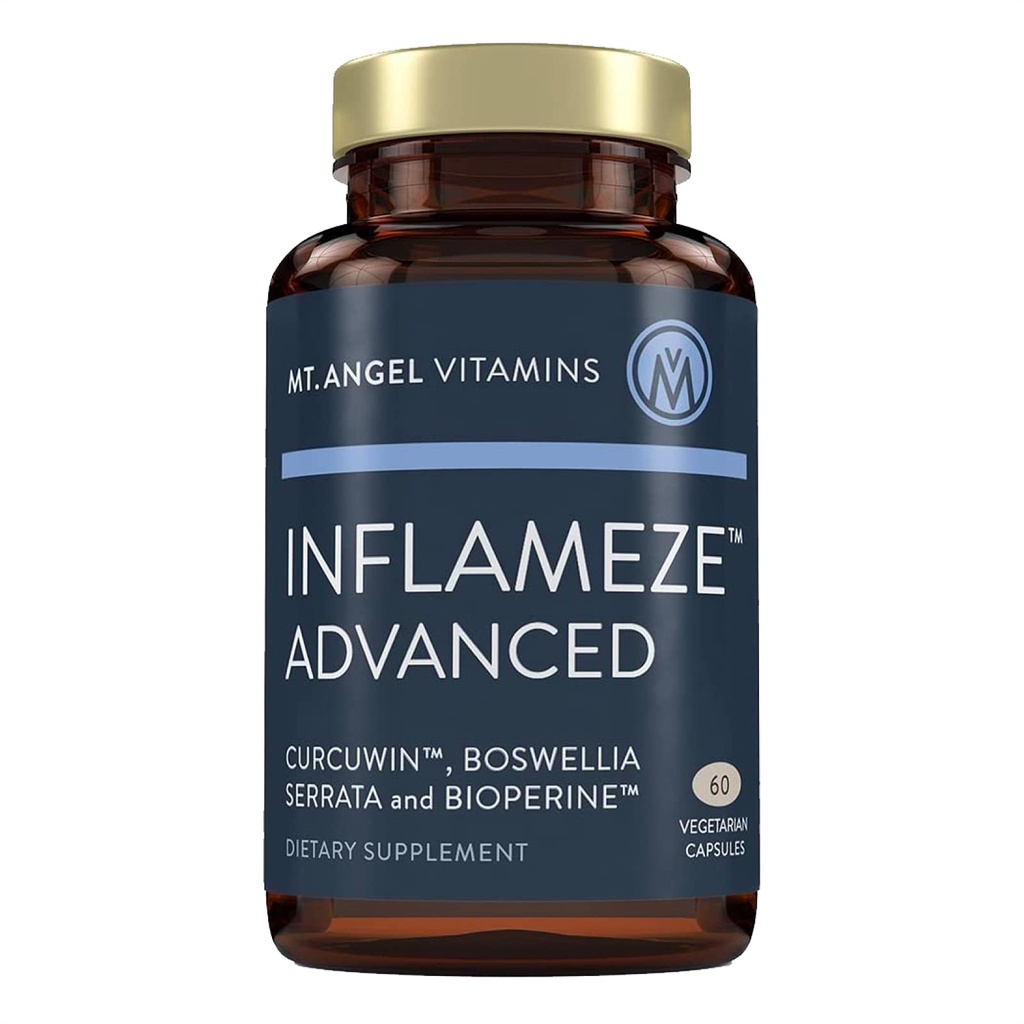 Mt. Angel Vitaminas: Inflameze Advanced. Salud Conjunta, Protección del Collagen, Suplemento Turmérico, 60 cápsulas