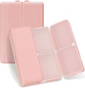 FYYY Organizador diario de píldoras,7 Compartimientos Portable Travel Pill Case [Folding Design] Pill Box for Purse Pocket to Hold Vitamins,Cod Liver Oil,Supplements and Medication-Rosegold